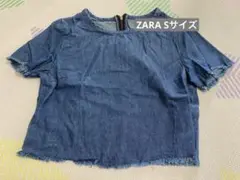 ZARA ザラ　未使用品　レディース　半袖　Sサイズ　デニム　ブラウス