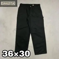 8◎H392 DAKOTA ペインターパンツ　ダブルニー　36×30 ブラック