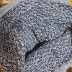 ツイードニット生地　ブルー系　ラメ　1.9m お洋服　ハンドメイド