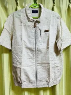 【送料込】半袖シャツ　MACCHIO メンズ　軽量　涼しいベージュ系　M