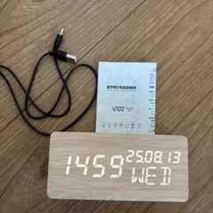 デジタル置時計 USB接続 時間 日付 温度表示
