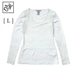 【ゾーイ/ZOY】⛳長袖インナーシャツ メッシュ ホワイト 36/Sサイズ