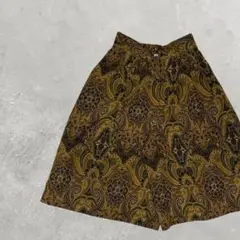 【レトロ古着】エスニック柄ショートバンツイージー ハーフパンツ総柄 ユニセックス