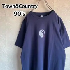 オールド T&CSURF 90s tシャツ シングルステッチ 陰陽 両面プリント
