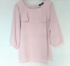 Miracle Closet 七分袖 ブラウス L 日本製 トップス ピンク