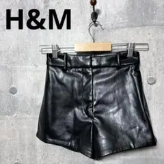 H&M エイチアンドエム レディース フェイクレザーショートパンツ 32