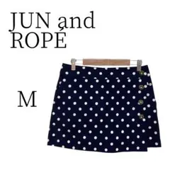 ★美品 JUN and ROPÉ 紺のドット柄 ショートパンツ・ハーフパンツ M