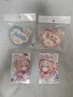 ホロライブ フワモコ アクリルバッジ　カードc105