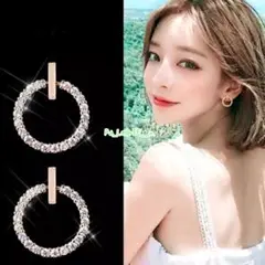 ピアス♪レディース プラチナ 18k 結婚式 人気 フープ シンプル 誕生石