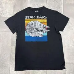 スターウォーズ　ミレニアムファルコンTシャツ　M 半袖　黒　アンティーク