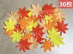 もみじ30枚☆紅葉狩り　壁面飾り　秋の葉っぱ　秋　オータム