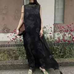 アメリ 2WAY FLOWER LAYERED SHEER DRESS