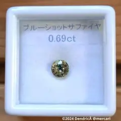 ブルーショットサファイア　 0.69ct 　イエロー×ブルー　レア　ラウンド