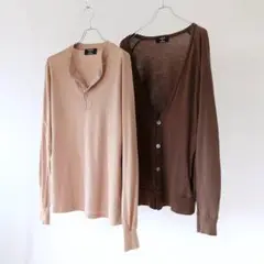 CABANE de ZUCCA カーディガン ヘンリーネック 2点セット ズッカ