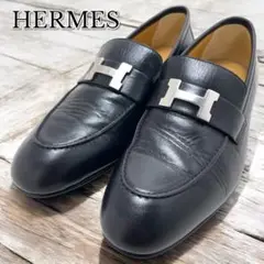 招き猫さま HERMES モカシン ドライビングシューズ 41黒 招き猫さま HERMES モカシン ドライビングシューズ 41黒