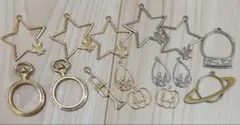 レジンフレーム　15個セット（星・懐中時計、雫形など）