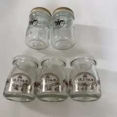 【値下げ】日光ぷりん亭　ガラス瓶×３＋ジャージーモウモウ　ガラス瓶２個