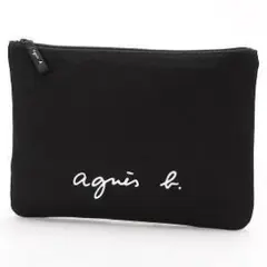 ラスト！❤ 新品 アニエスベー GO03‐04 ロゴ ポーチ 黒 定４４００円❤