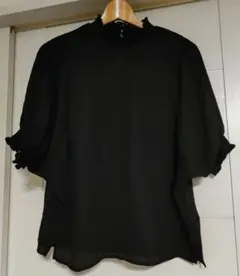 黒のパフスリーブブラウスDiscoat