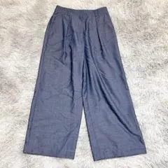 GEORGES RECH レディース ワイドパンツ S サックスブルー 日本製