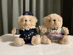ANA パイロット&CAのぬいぐるみの可愛らしいセット　機内販売で購入しました。