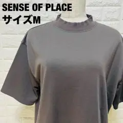 SENSE OF PLACE ダークグレー Tシャツ シンプル 美品【233】