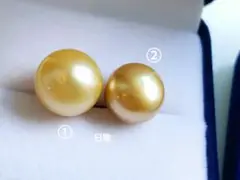イヴさん　南洋本真珠 超大珠白蝶茶金 ゴールデンリング プラチナステンK18