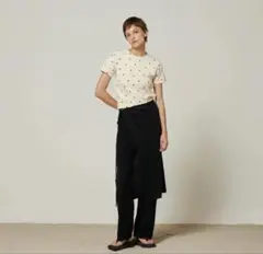 SeaRoomlynn Wrapスカーフニットパンツ ブラック　S
