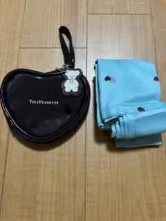 TULLY'S COFFEE ハート型ポーチとエコバッグセット