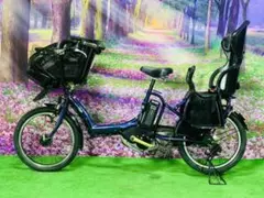 ❷4625 子供乗せ電動自転車YAMAHA3人乗り20インチ良好バッテリー