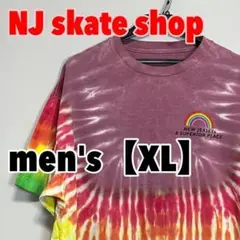 F432【NJ skateshop】半袖Tシャツ【XL】タイダイ