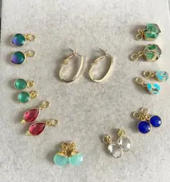 ビーゲンキ☺︎ 1点作品☆ ロングモハベコッパーターコイズピアス ビーゲンキ様専用☺︎ 1点作品☆ ロングモハベコッパー