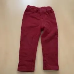 赤いゴムウエストパンツ