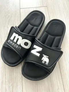 mozo モズ ブラック ビーチサンダル シャワーサンダル ロゴ Mサイズ
