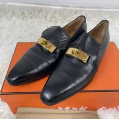 【美品】エルメス ローファー ケリー 35.5 22.5cm ブラック