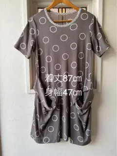 KOSHINO ドット柄 半袖ワンピース