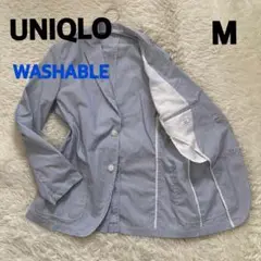 UNIQLO ストライプ WASHABLE テーラードジャケット M