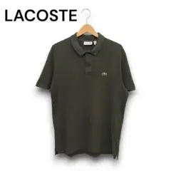 ラコステ LACOSTE スリムフィットポロシャツ【US XL】オリーブグリーン