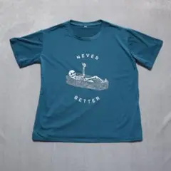 メンズXL【A品】USA古着Tシャツ青1896