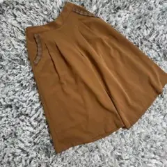 ⭐️ガウチョパンツ⭐️ デザインポケット 裏地付　ウエストゴム　楽ちんパンツ