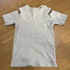 ALGY カットアウトスリーブ Tシャツ 140cm 茶系