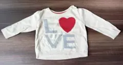 baby GAP クリーム色 白 ハート ニット セーター 長袖
