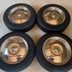 14インチアルミホイール 4本セットタイヤ付き WORK 中古品