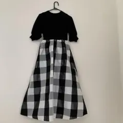 ドッキングワンピース　チェック