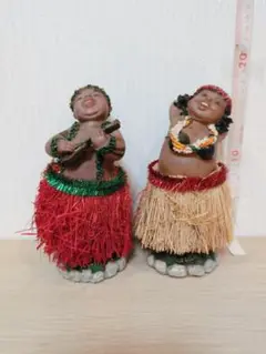 ハワイアン　フラガール人形　ダッシュボード人形　２個セット