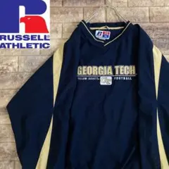 Russell ラッセル プルオーバー ジャケット ジョージア工科大学 紺 刺繍
