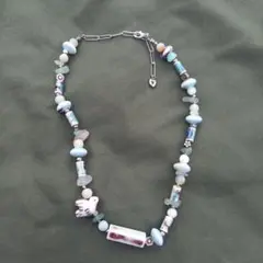 【handmade】original beads necklace ハト