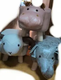 アニマルスツール　ゾウ　カバ　ヒツジ