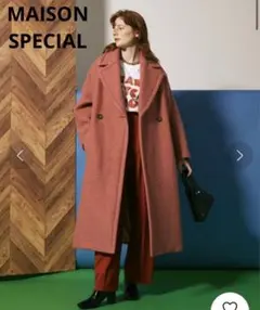 【良品】MAISON SPECIAL シェットランドウール中綿コート チェスター