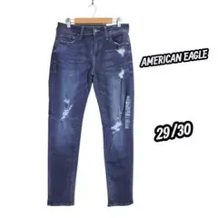 新品✨ アメリカンイーグルアウトフィッターズ ☆ クラッシュ加工 スキニーデニム